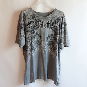 Affliction Men's Distressed Tee Size XL